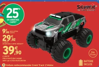 Voiture radiocommandée Crash Truck 1/14ème Silverlit