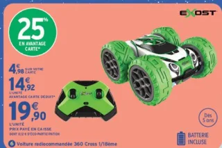 Voiture radiocommandée 360 Cross 1/18ème Exost