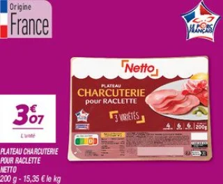Plateau charcuterie pour raclette 