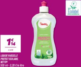 Liquide vaisselle protect ecolabel