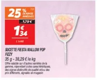 Sucette fiesta mallow pop 