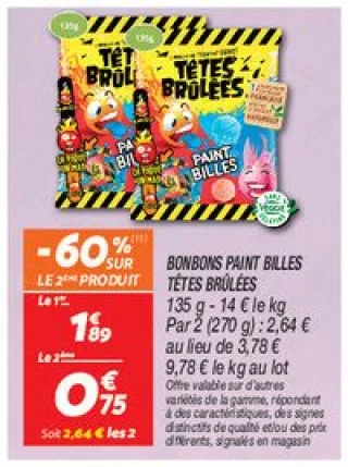 Bonbons paint billes