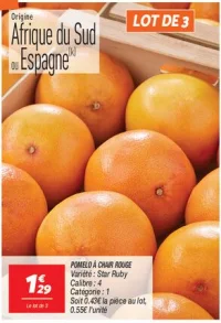 Pomelo à chair rouge 