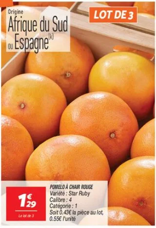 Pomelo à chair rouge 