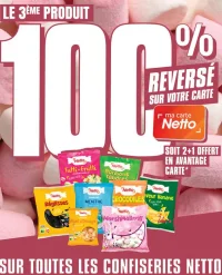 Pour tout achat de produits sur le rayon confiserie de sucres et chocolat