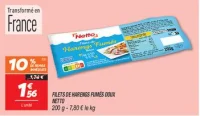 Filets de harengs fumés doux 