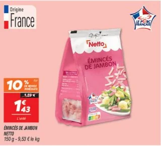 Émincés de jambon 