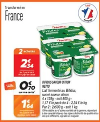 Bifidus saveur citron