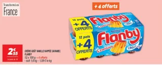 Crème goût vanille nappée caramel 