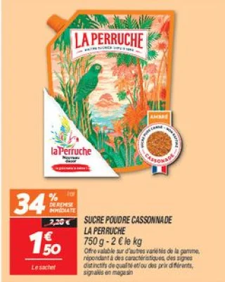 Sucre poudre cassonnade 