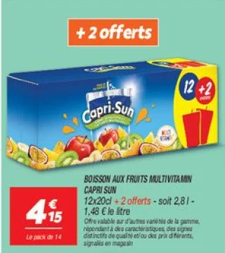Boisson aux fruits multivitamin