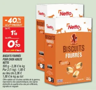 Biscuits fourrés pour chien adulte