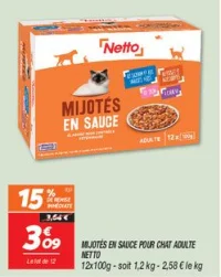 Mijotés en sauce pour chat adulte