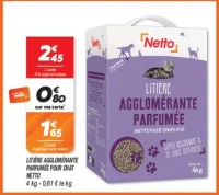 Litière agglomérante parfumée pour chat
