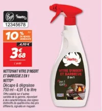 Yant vitre d'insert et barbecue 2 en 1 