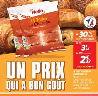 16 pains au chocolat format familial 