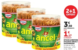 Sticks & bretzels d'Alsace Ancel offre saisonnière