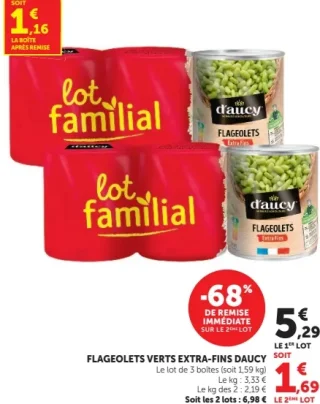 Flageolets verts extra-fins D'aucy