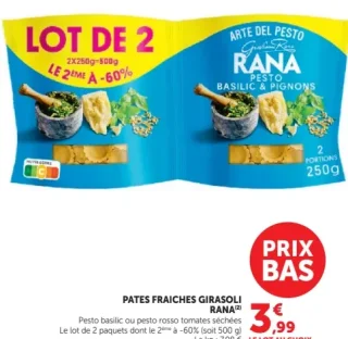 Pâtes fraîches Girasoli Rana