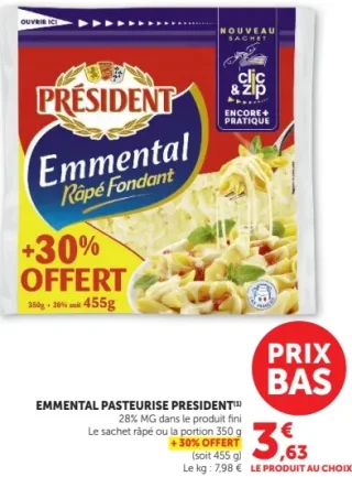 Emmental pasteurisé Président