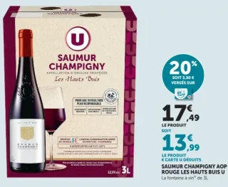 Saumur Champigny AOP Rouge Les Hauts Buis U