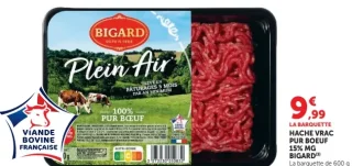 Hache vrac pur bœuf 15% MG Bigard