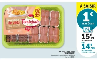 Paupiette de veau Tendriade