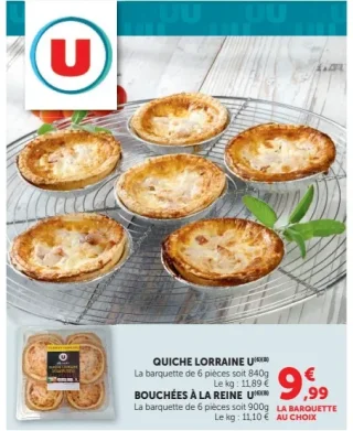 Quiche Lorraine ou Bouchées à la reine U