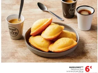 Madeleines parfums au choix