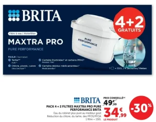 Pack 4 + 2 filtres Maxtra Pro Pure Performance Brita