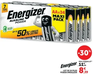 Lot de 24 piles Power Energizer