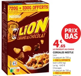 Céréales Lion ou Chocapic Nestlé