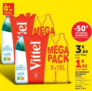 Eau minérale naturelle Vittel 8x1,5L
