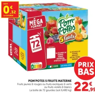 Pom'Potes 5 Fruits Materne