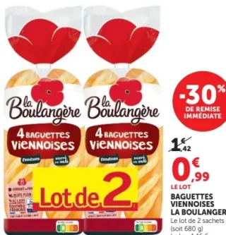 Baguettes viennoises La Boulangère