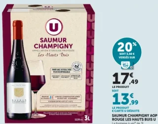 Vin rouge Saumur Champigny AOP Les Hauts Buis U