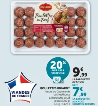 Boulettes Bigard Nature, Gourmande ou Steakhouse