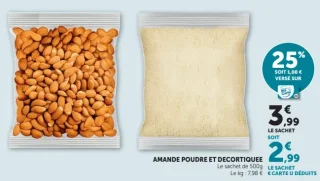 Amande poudre et décortiquée