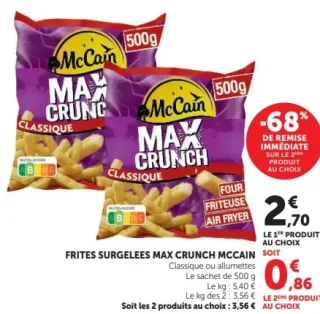 Frites surgelées Max Crunch McCain