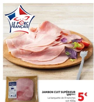 Jambon cuit supérieur VPF