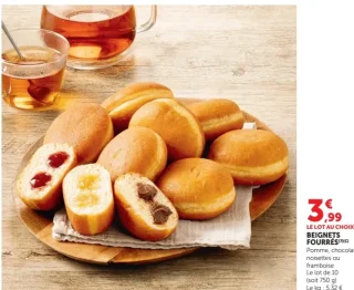 Beignets fourrés au choix