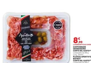 Chiffonnade Grandissimo ou Plateau Aperitivo Bistrot Corte Del Gusto
