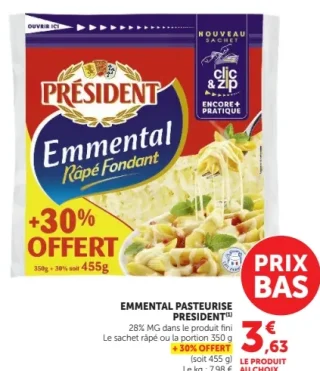 Emmental pasteurisé Président