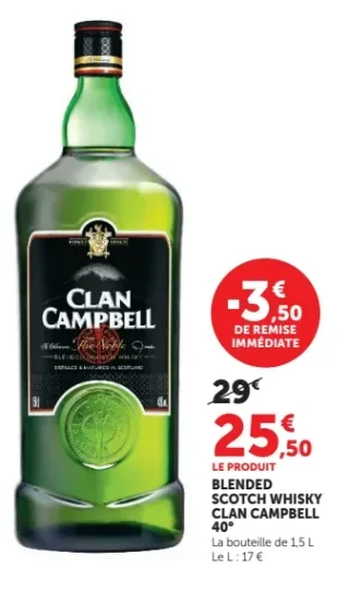 Blended Scotch Whisky Clan Campbell 40°