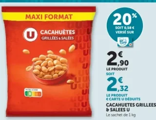 Cacahuètes grillées & salées U