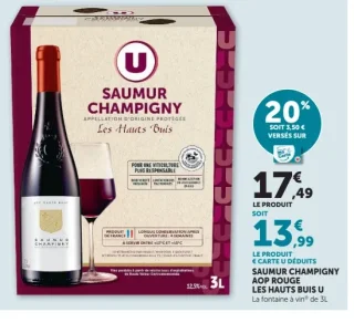 Saumur Champigny AOP Rouge Les Hauts Buis U