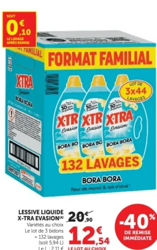Lessive liquide X-Tra Évasion Bora Bora