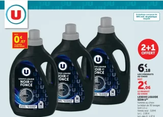 Lessive liquide soin U Noir et Foncé