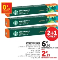 Café en capsules Starbucks Colombia, Ristretto ou Blonde Espresso Roast