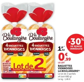 Baguettes viennoises La Boulangère